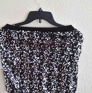 Black with silver sequins miniskirts